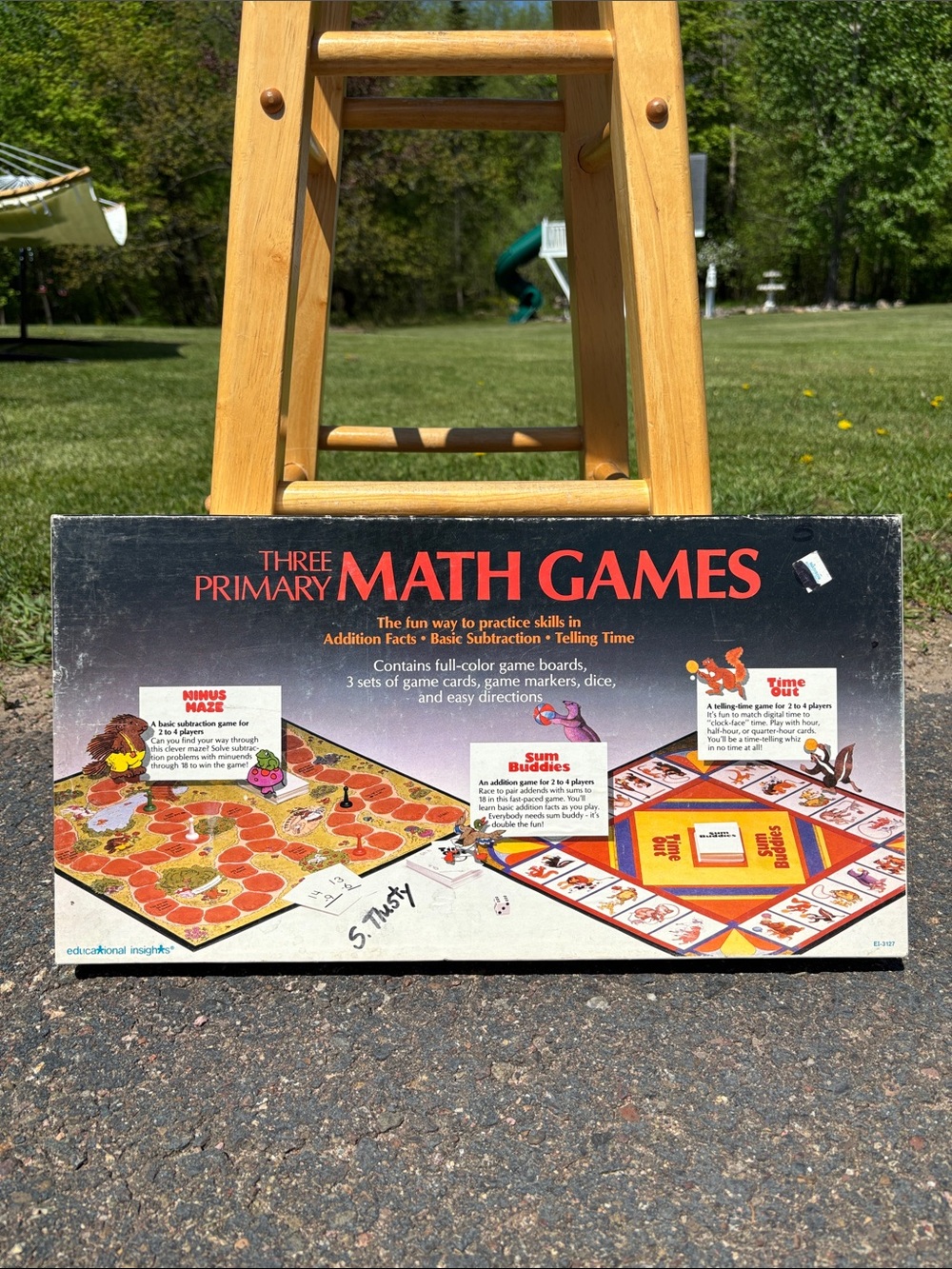 Three Primary Math Games Educational Board Game -‎ Black